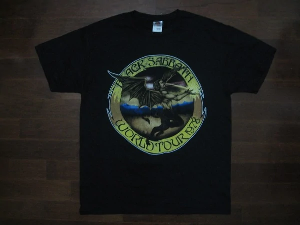 Black Sabbath- Vintage Distressed World Tour 1978 Flying Human Demon- T-shirt